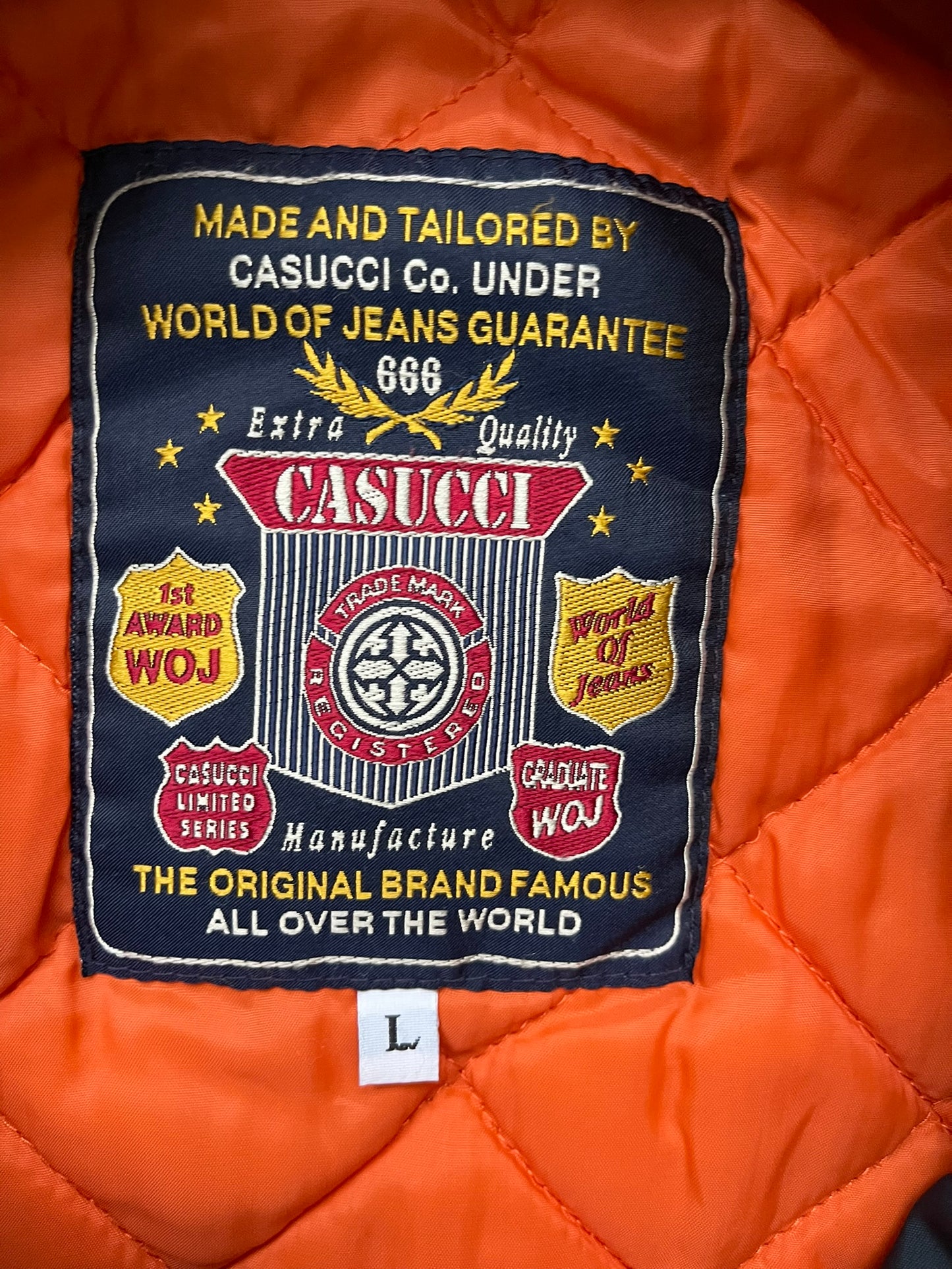 Casucci Bomber Réversible Bleu Made in Italy 80's-90's — Taille L
