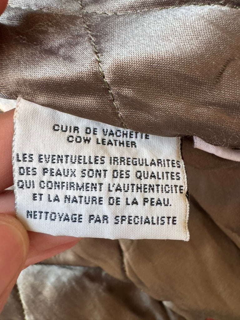 Rare Chevignon leather red jacket 90's XL