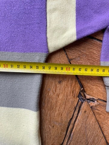 Lacoste cardiguan L Yellow/Purple MADE IN FRANCE