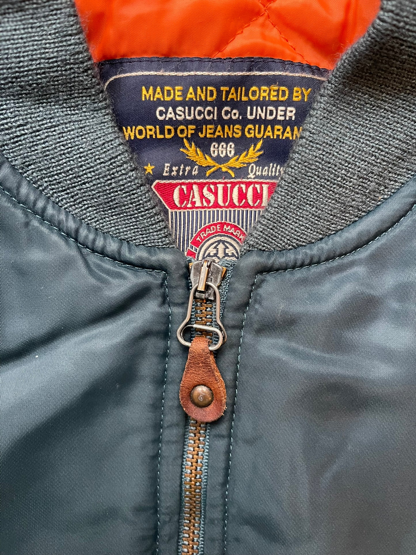 Casucci Bomber Réversible Bleu Made in Italy 80's-90's — Taille L