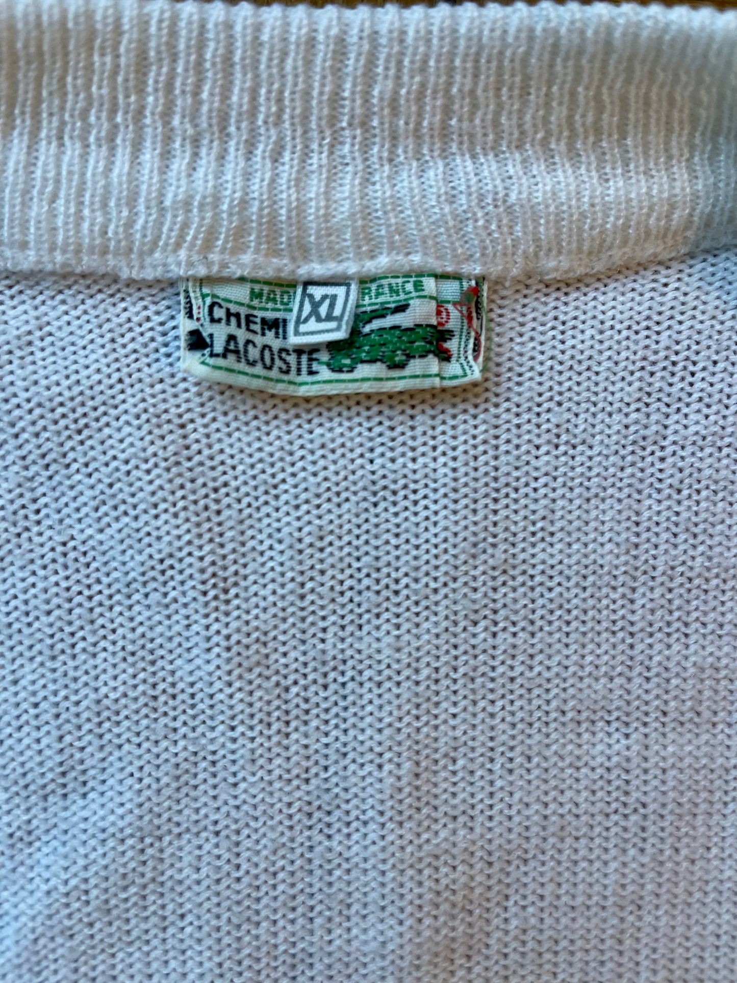 Lacoste cardiguan white XL