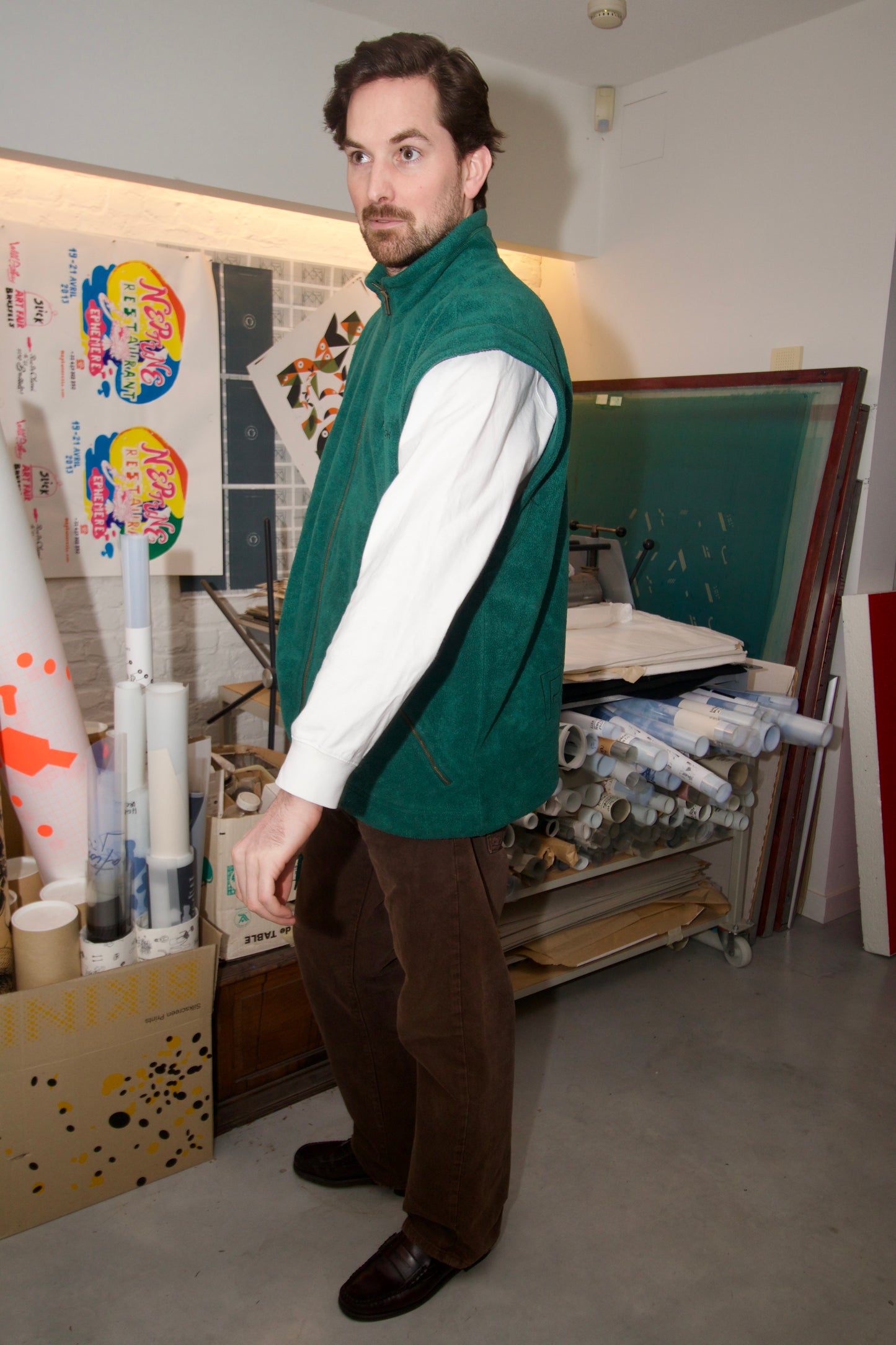 Reebok - Sleeveless Green Fleece - XL