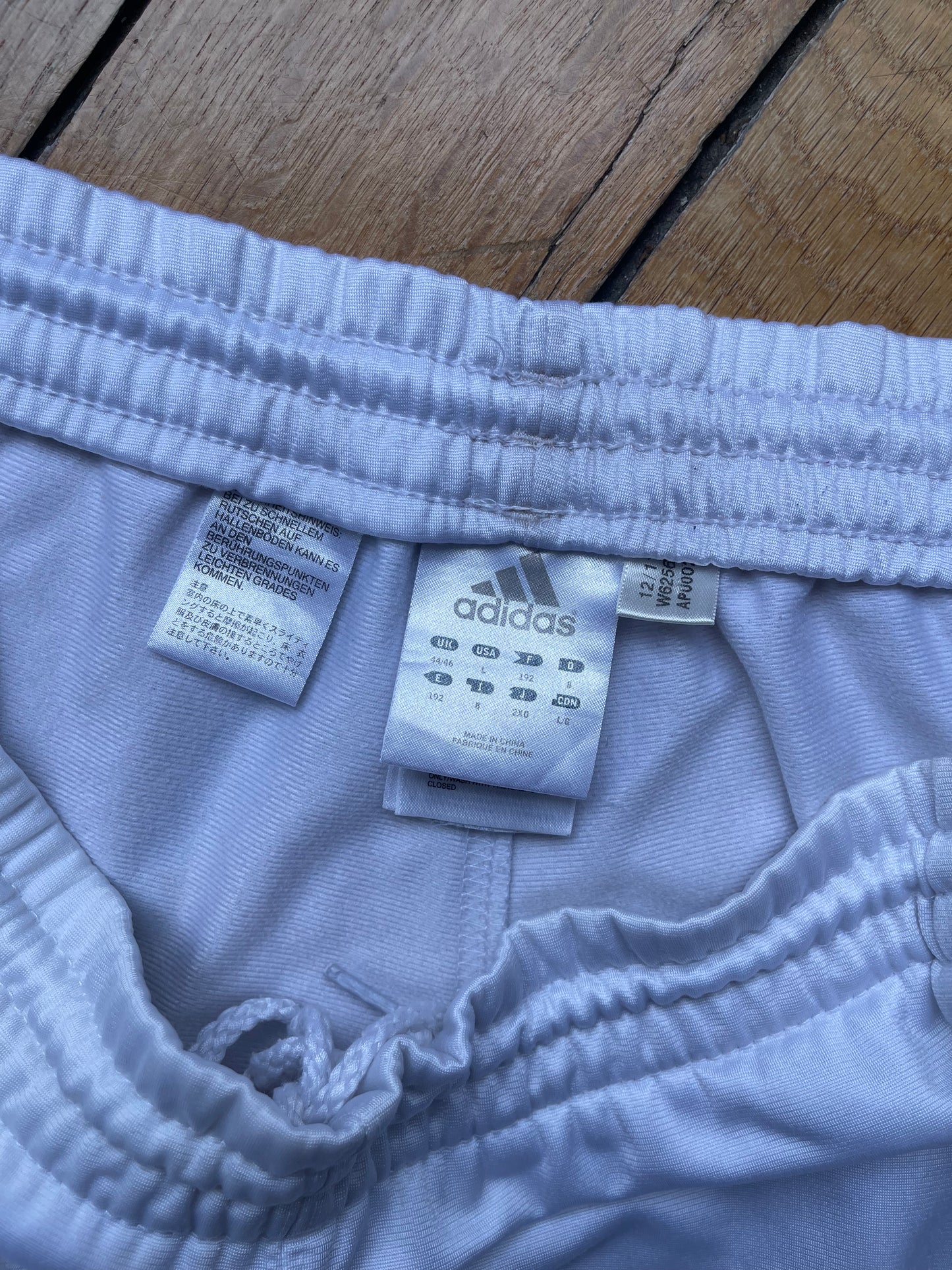 Adidas trackpant white 90's XL