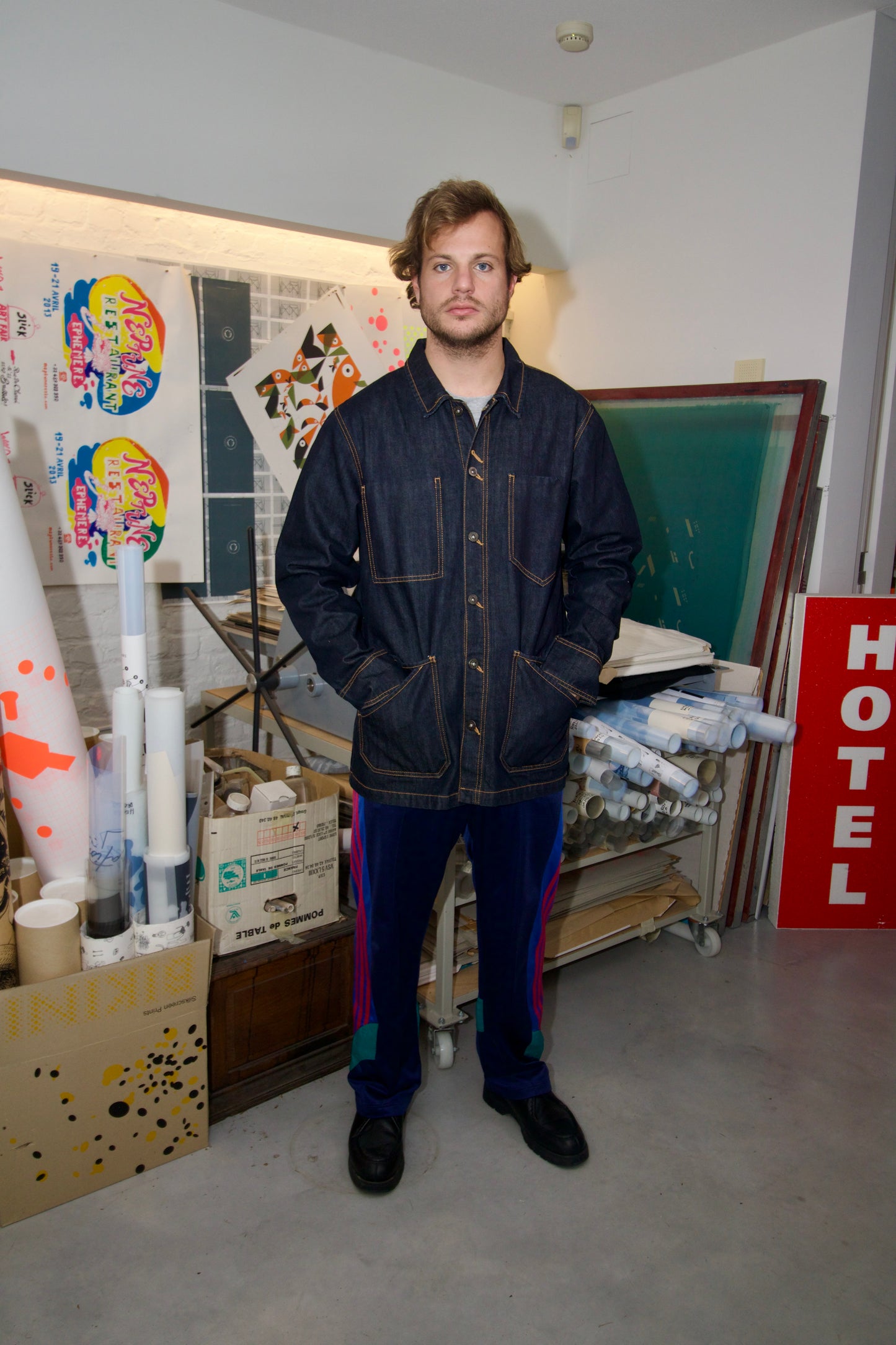 Adidas trackpant blue 90's L