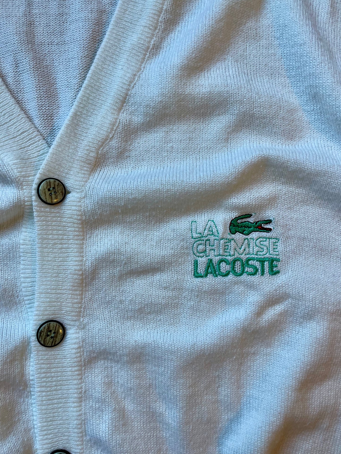 Lacoste cardiguan white XL