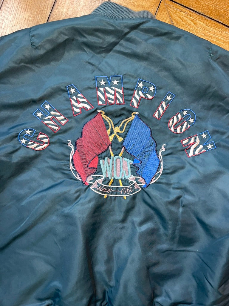 Casucci Bomber Réversible Bleu Made in Italy 80's-90's — Taille L