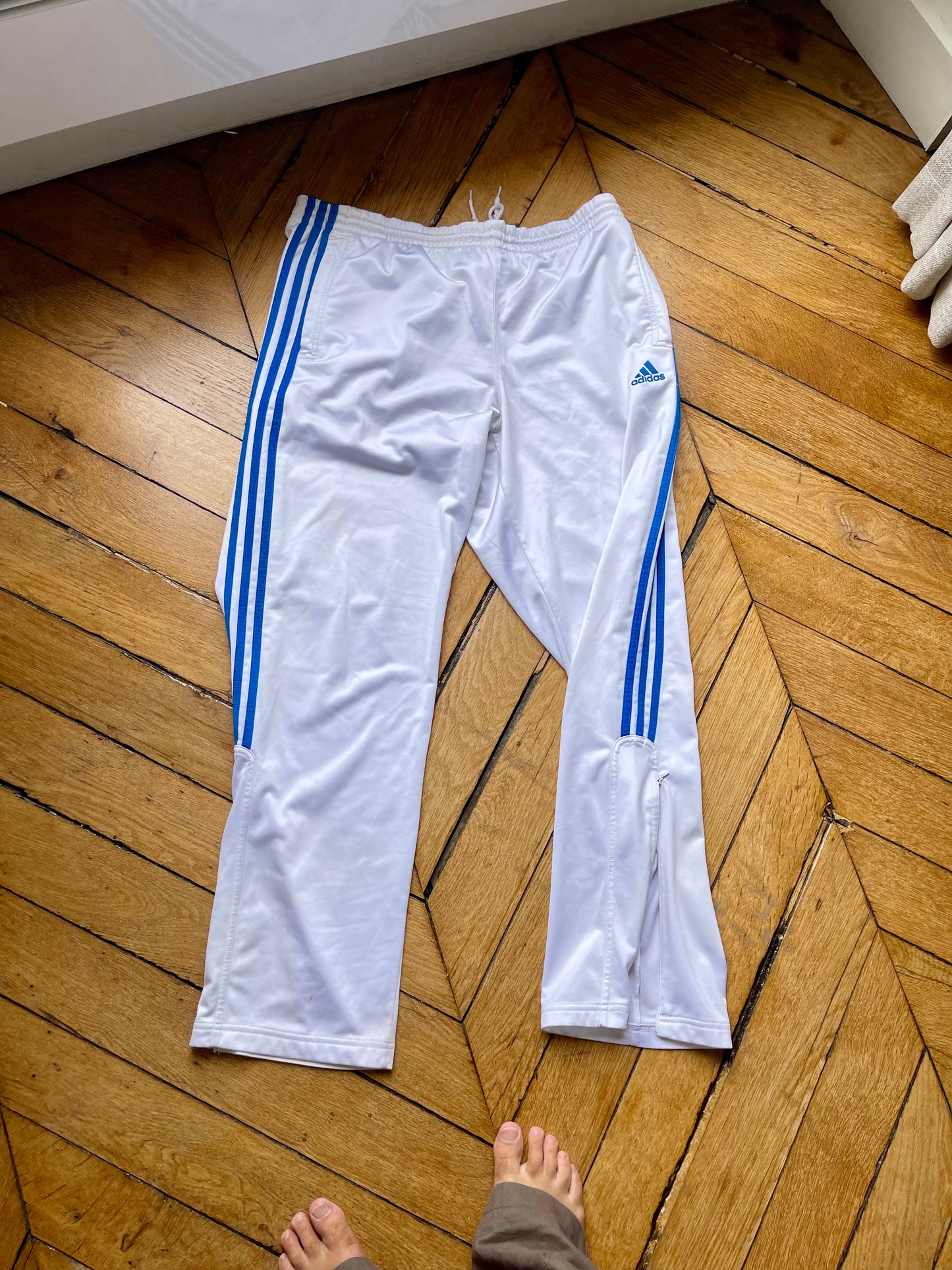 Adidas trackpant white 90's XL