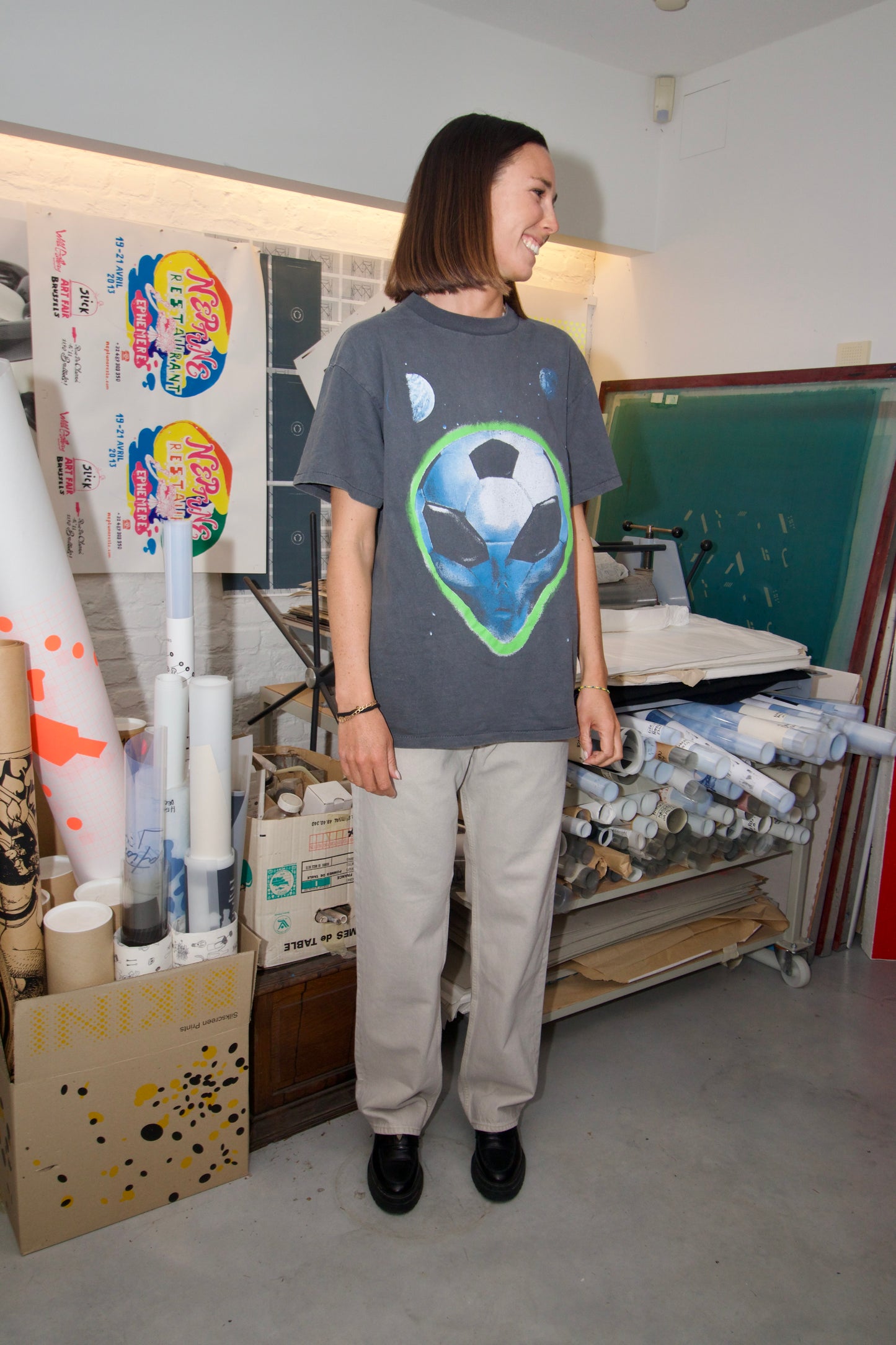 Vintage Tshirt "Football Alien" - Made in USA