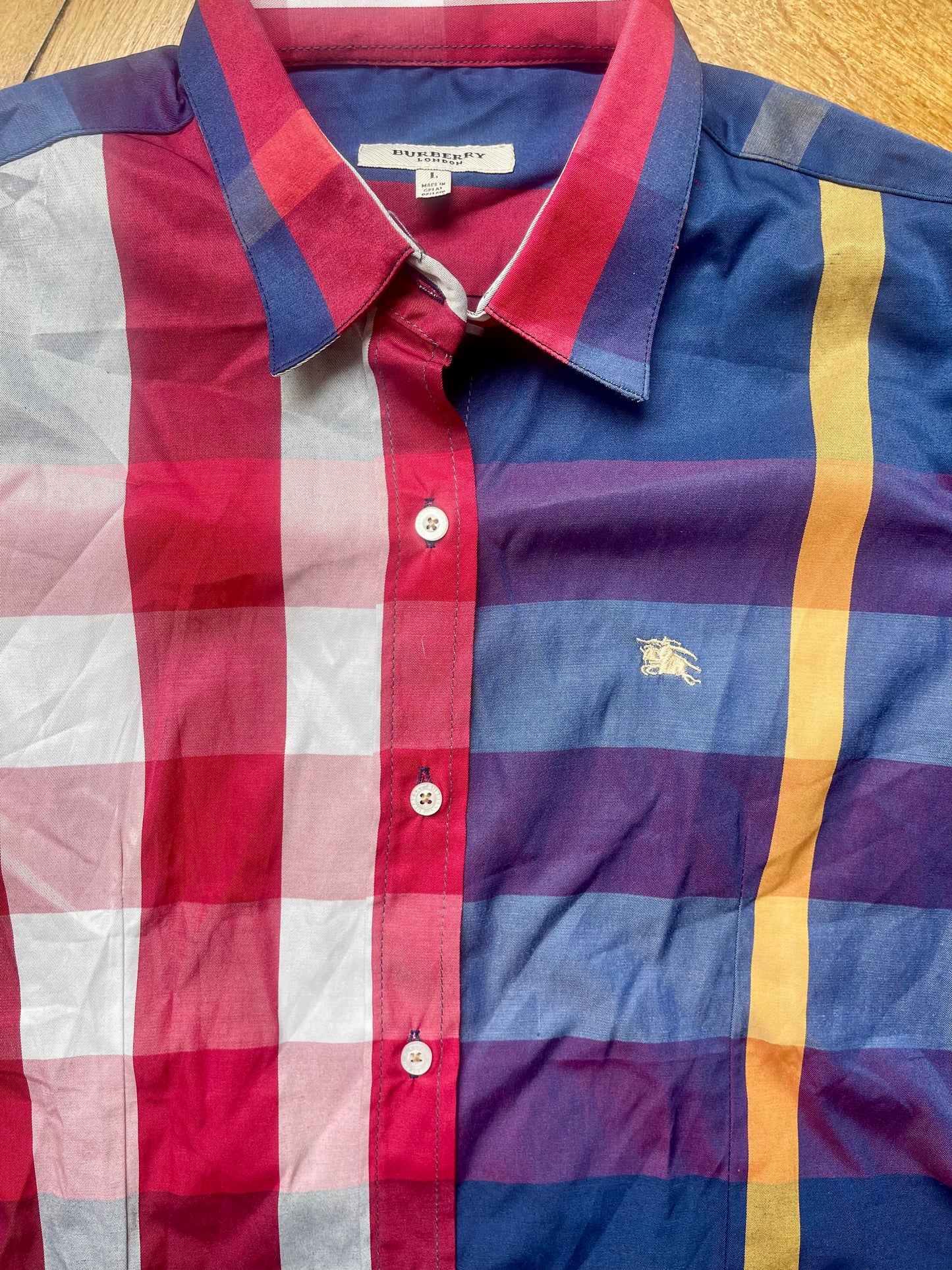 Burberry Shirt Blue/Red L (Women)