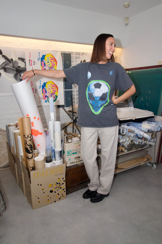 Vintage Tshirt "Football Alien" - Made in USA