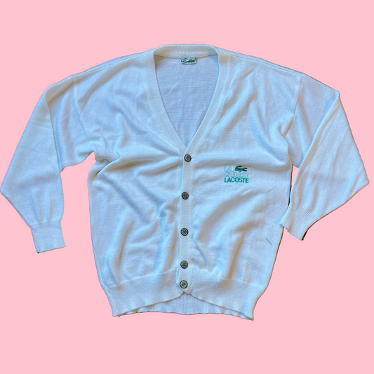 Lacoste cardiguan white XL