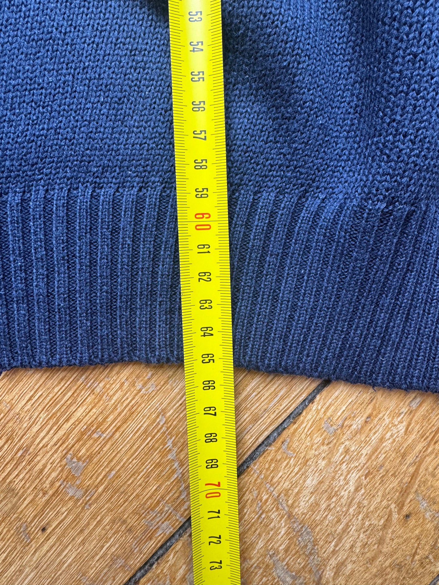 Lacoste Pull Bleu Col Rond 3 Golfeurs Vintage 90's - Taille XL