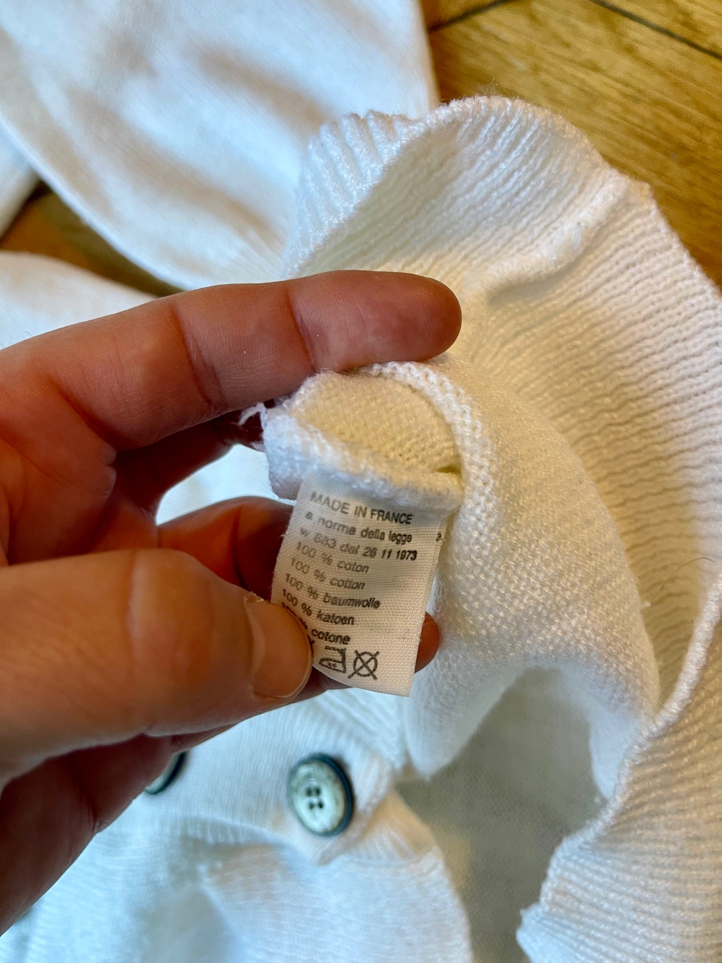 Lacoste cardiguan white XL