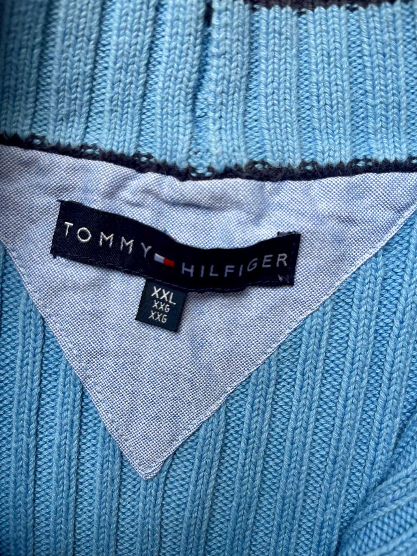 Tommy Hilfiger sleeveless zip pullover blue 2XL