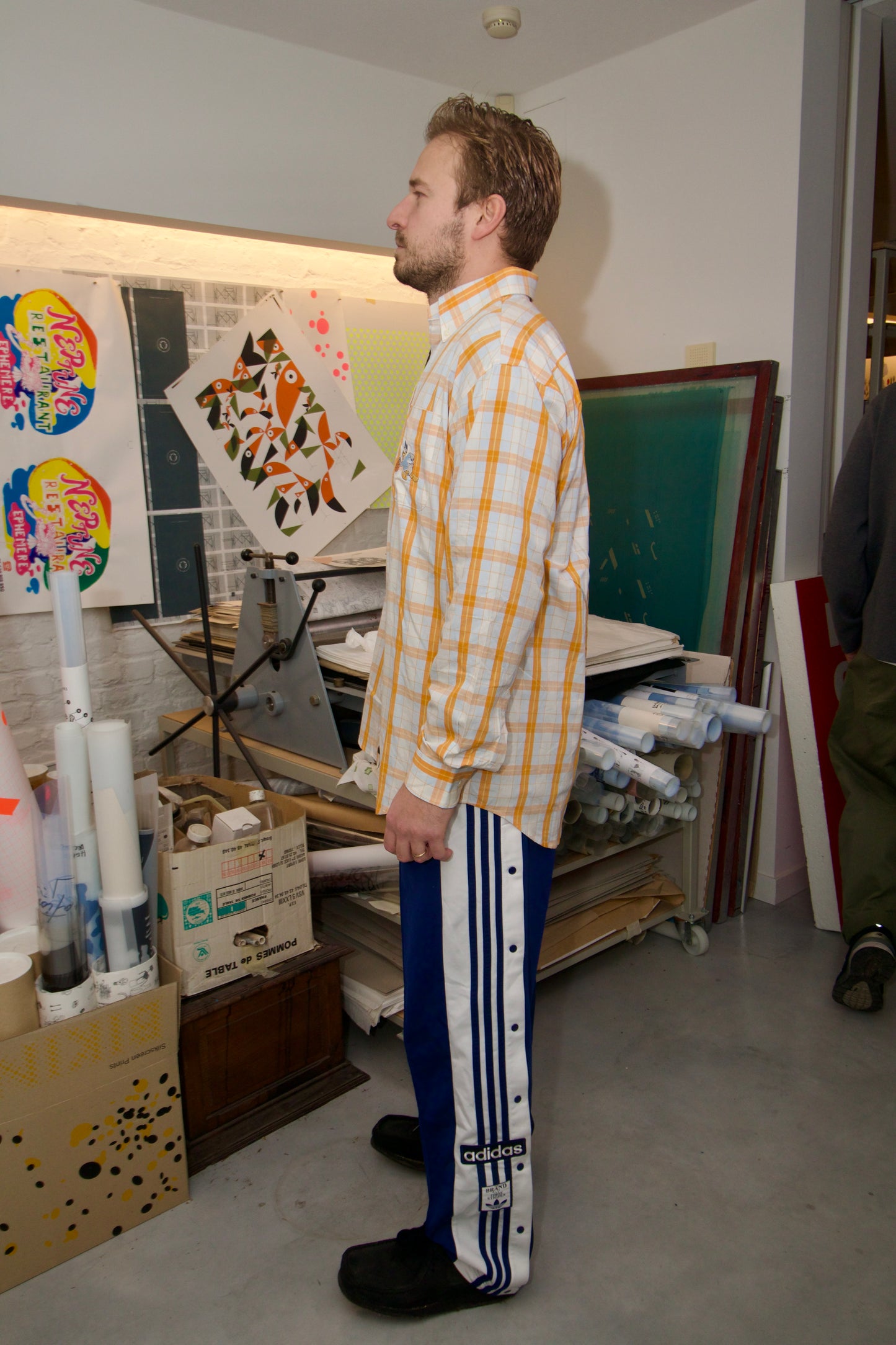 Adidas trackpant blue XL