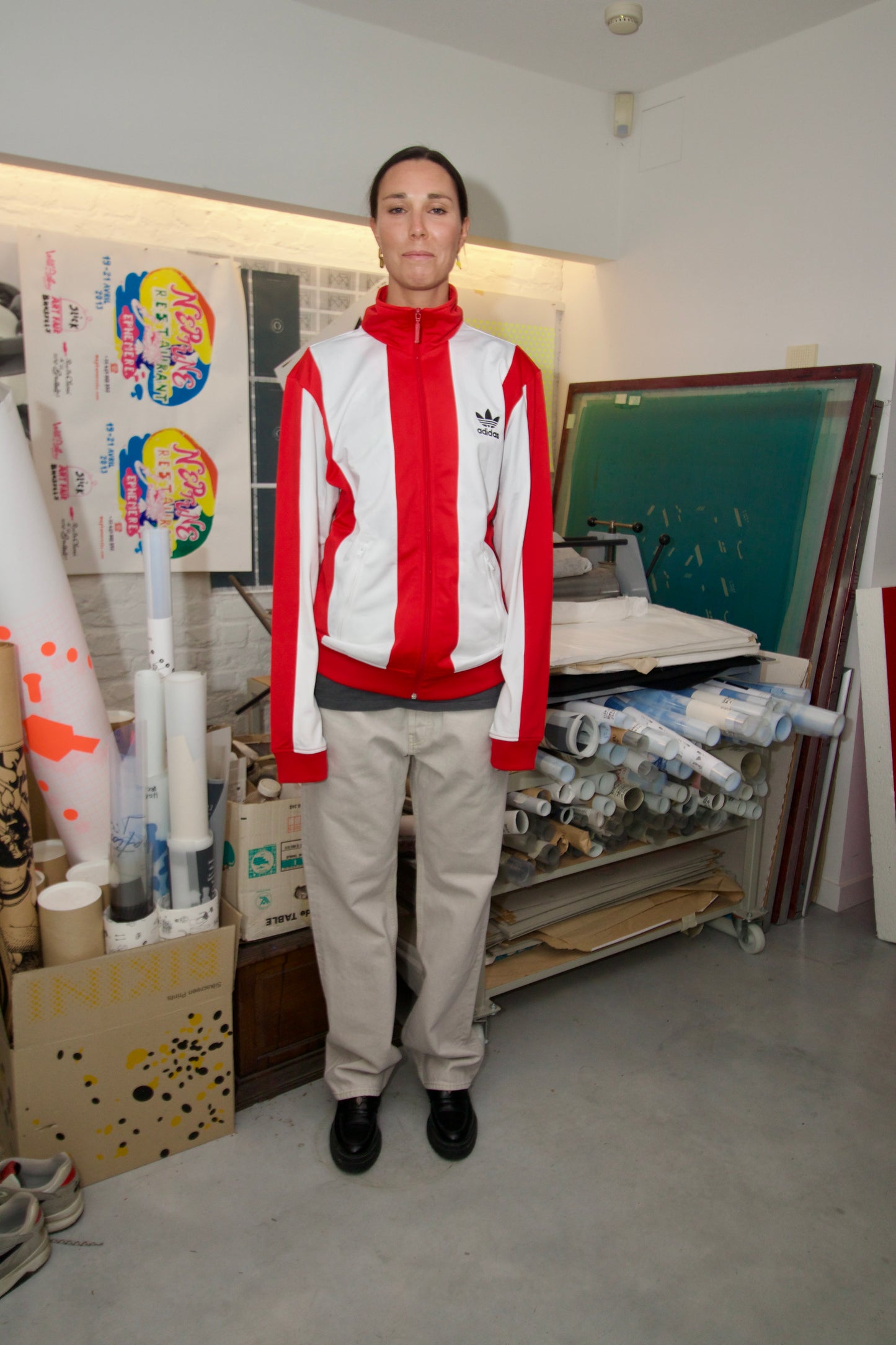 Adidas - Tracksuit striped 90's - L