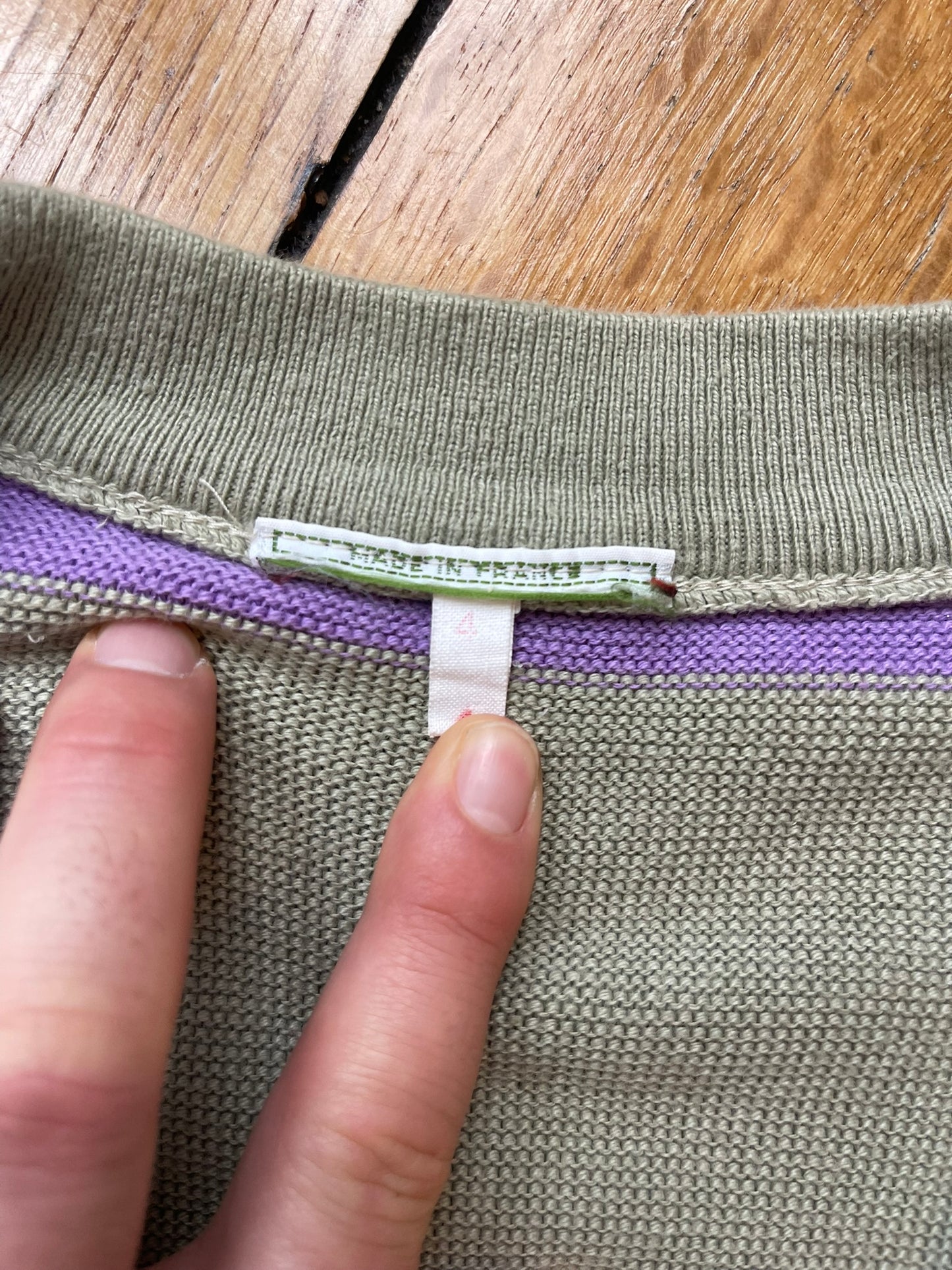 Lacoste cardiguan L Yellow/Purple MADE IN FRANCE