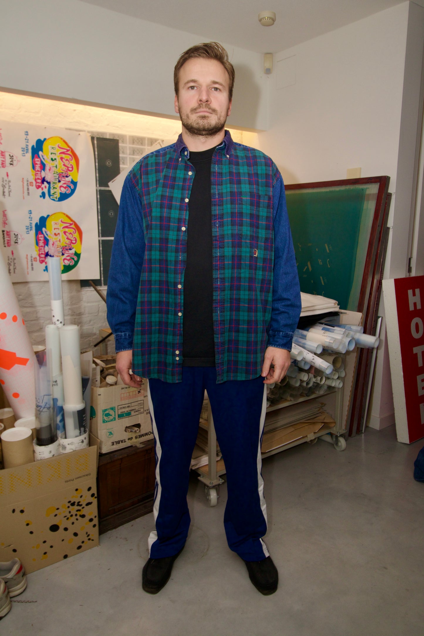 Tommy Hilfiger stripped shirt denim XL