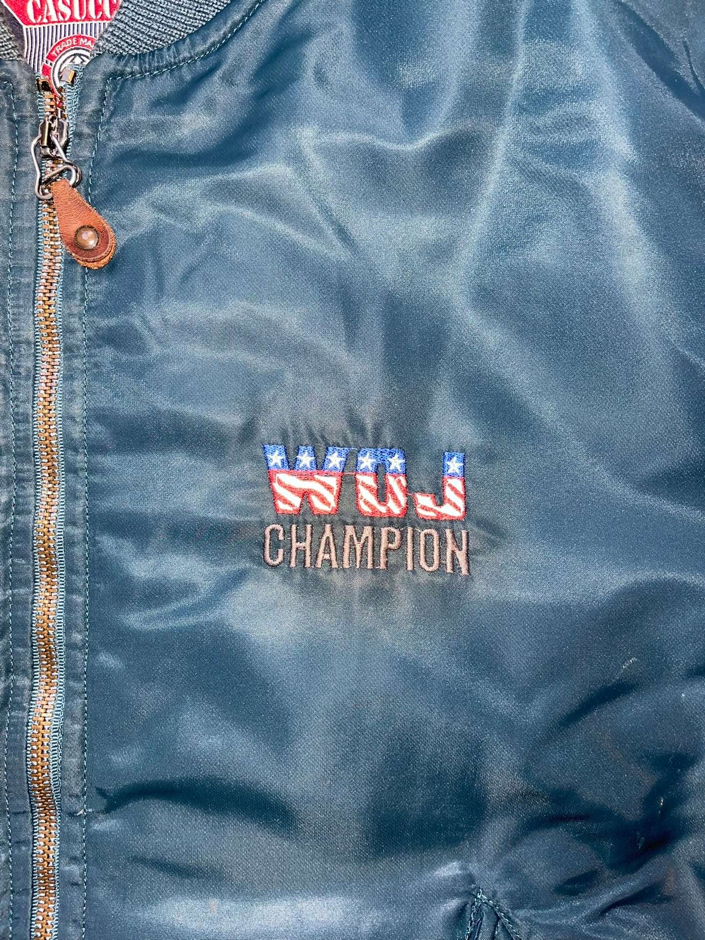 Casucci Bomber Réversible Bleu Made in Italy 80's-90's — Taille L