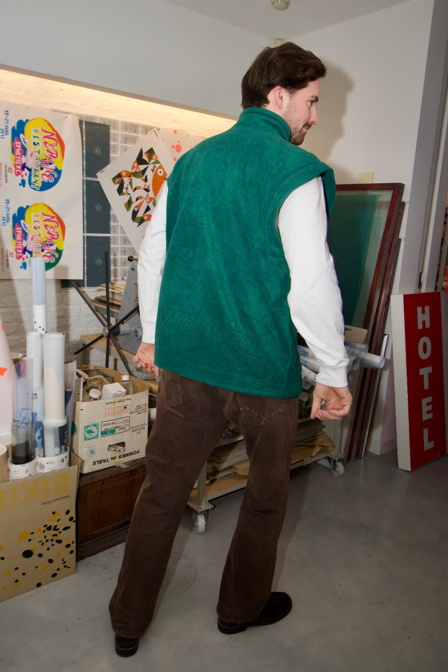 Reebok - Sleeveless Green Fleece - XL