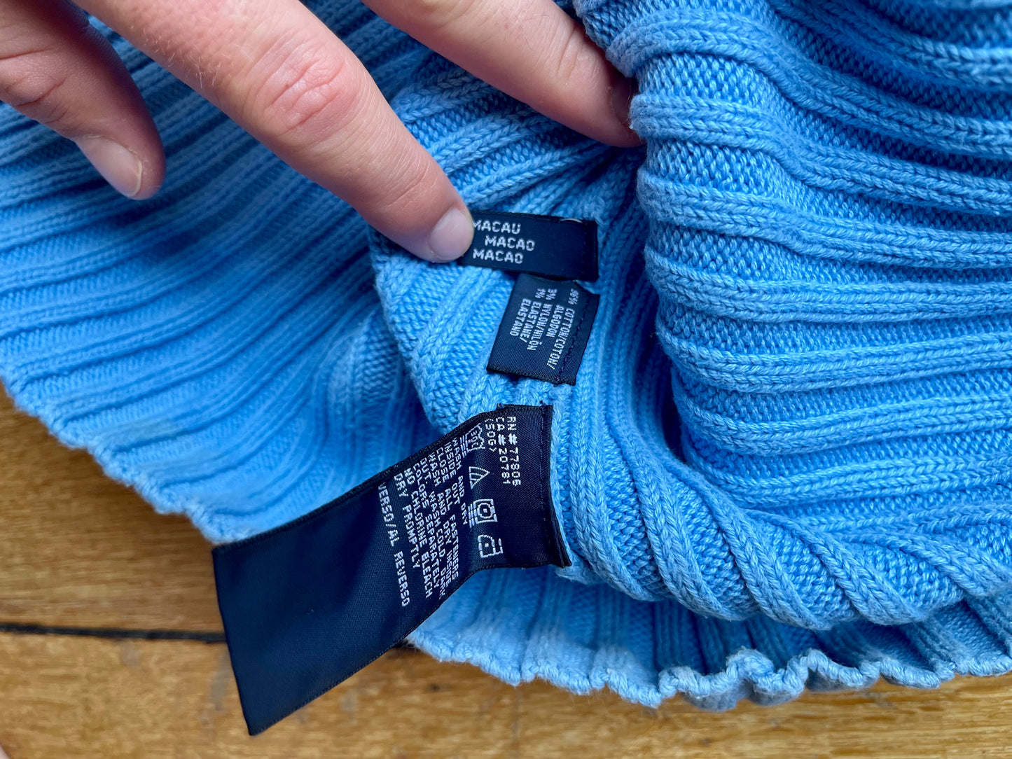 Tommy Hilfiger sleeveless zip pullover blue 2XL