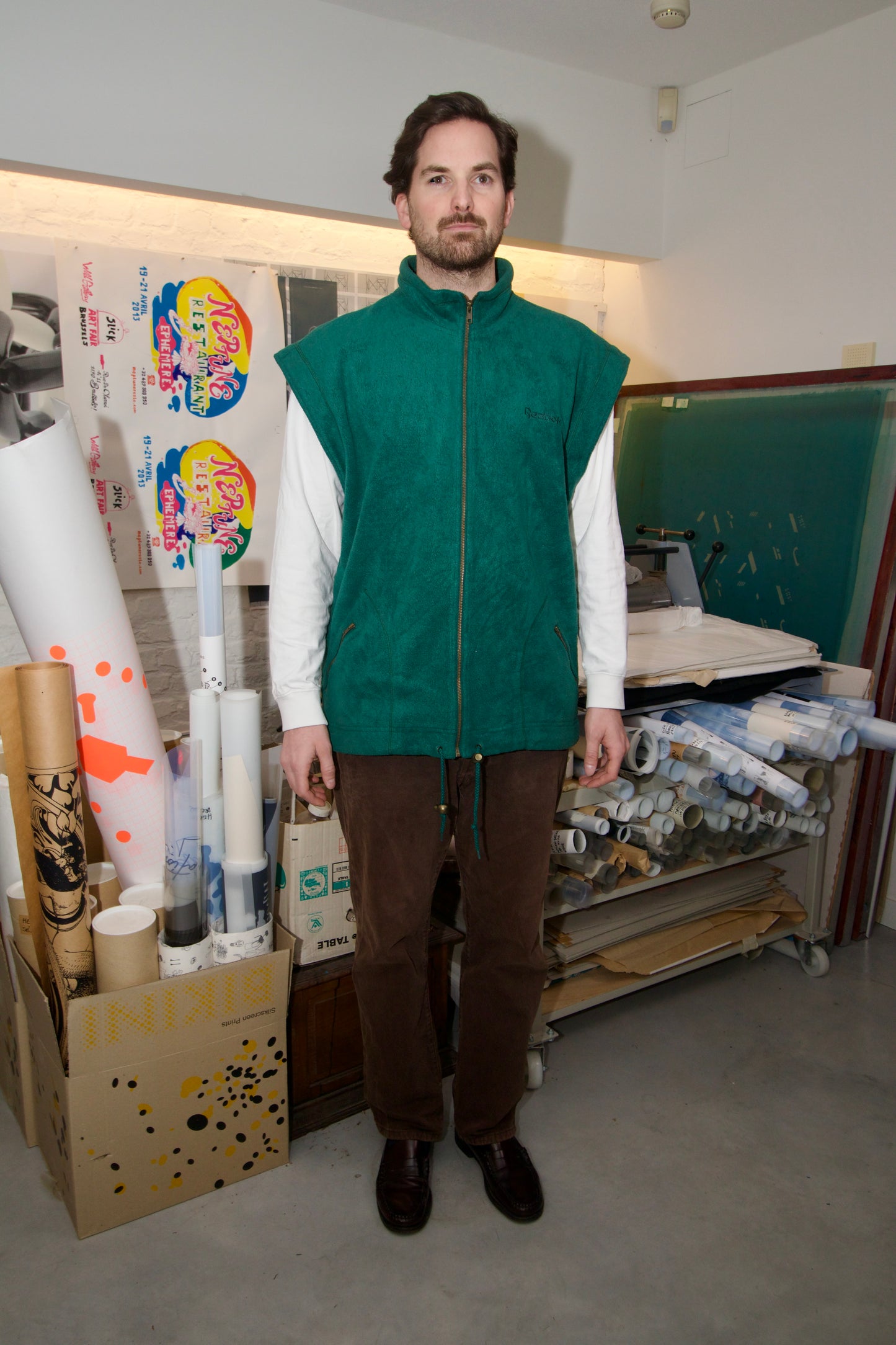 Reebok - Sleeveless Green Fleece - XL