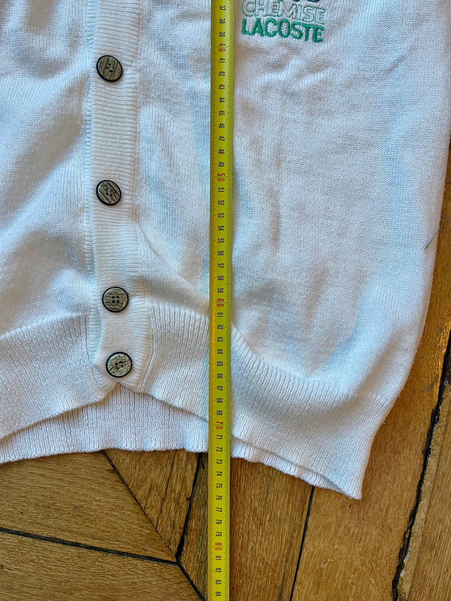 Lacoste cardiguan white XL