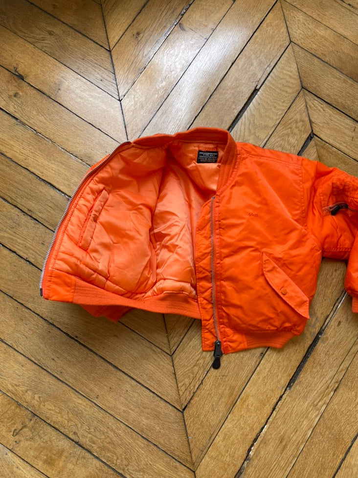 Schott bomber Jacket orange S (WMS)