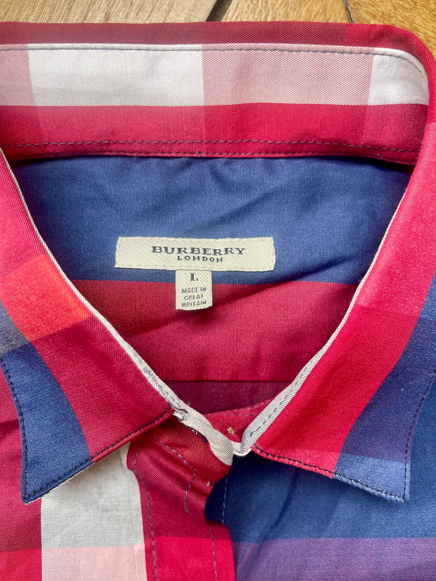 Burberry Shirt Blue/Red L (Women)