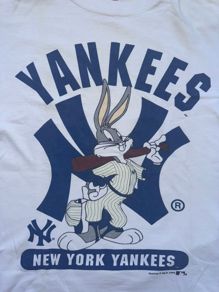 Nutmeg T-shirt Gris Yankees Looney Tunes 1994 - Taille S/M