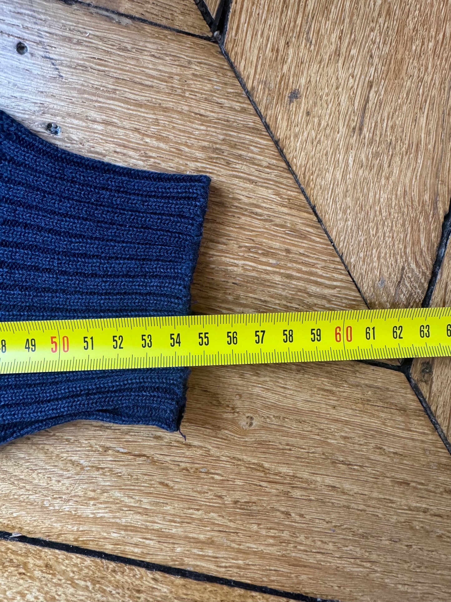 Lacoste Pull Bleu Col Rond 3 Golfeurs Vintage 90's - Taille XL